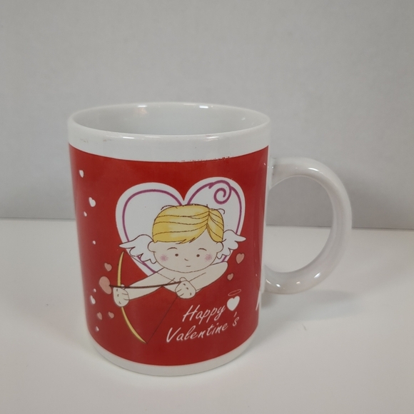 Happy Valentine's Cupid coffee mug, red/white - Picture 2 of 6